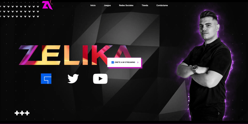 Zelika Professional Streamer Website